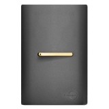 Conjunto Interruptor Paralelo Horizontal 4x2 - Novara Grafite Gold